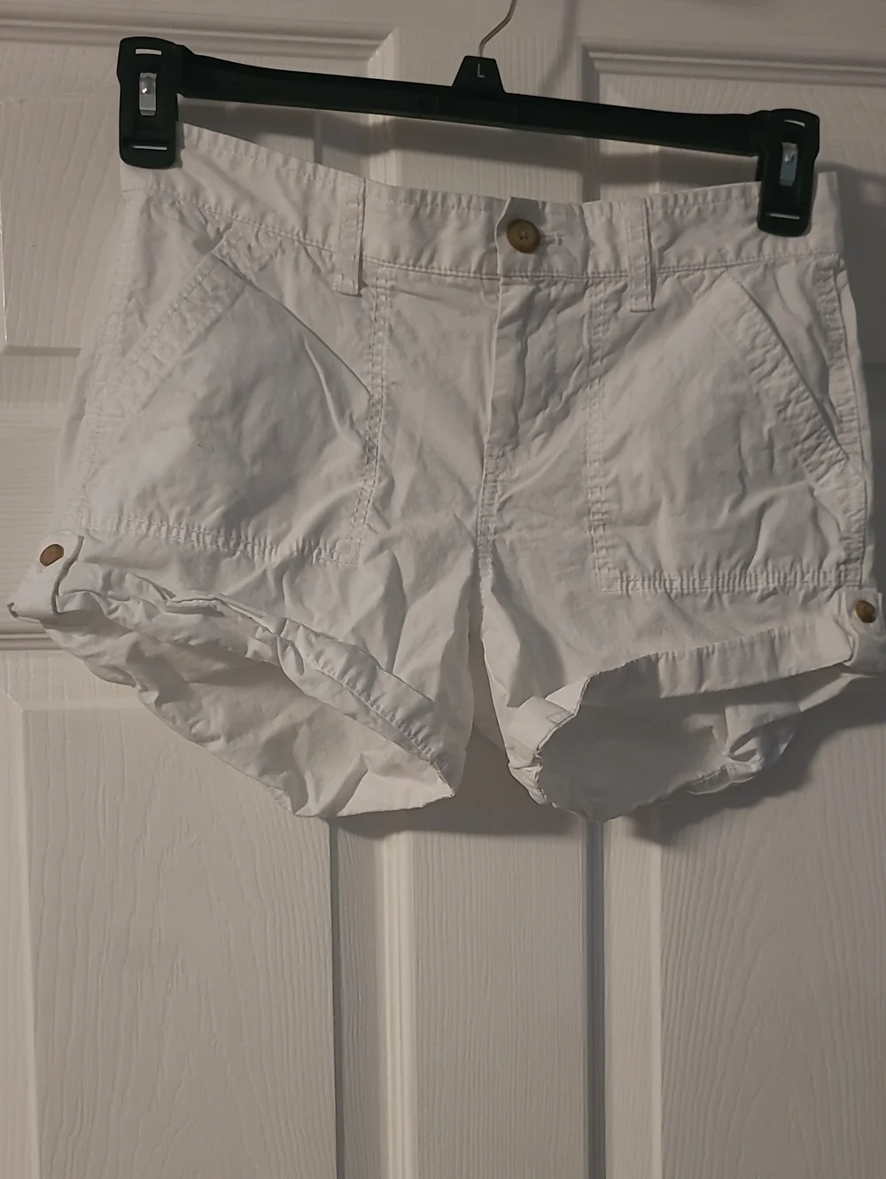 Women’s Casual White Cotton Shorts Gap 0